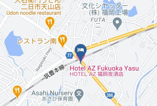 Chikuzen Townasakura District - Hotel Az Fukuoka Yasu Maps