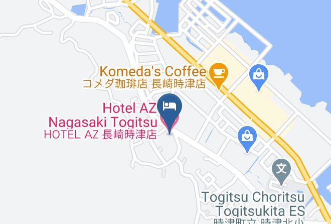 Togitsu Townnishisonogi District - Hotel Az Nagasaki Togitsu Maps