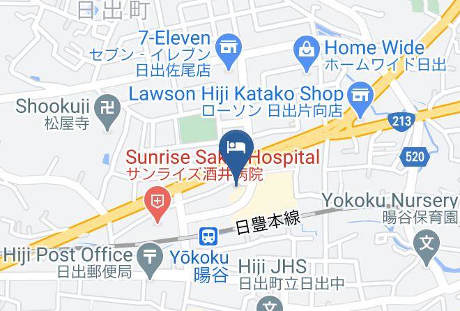 Hiji Townhayami District - Hotel Az Oita Hiji Maps