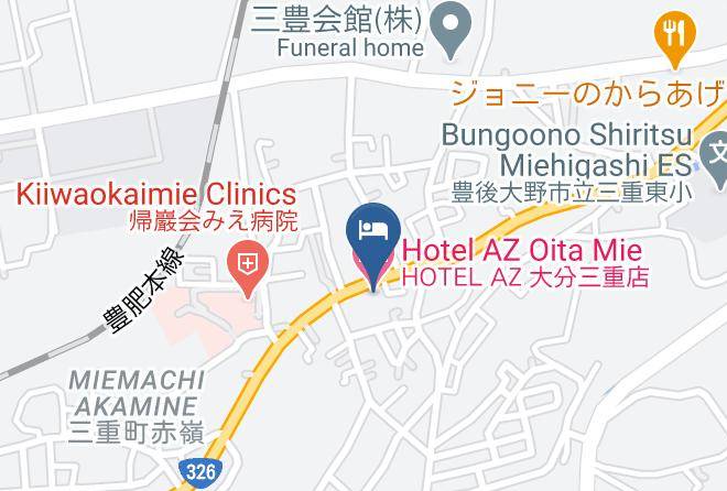Bungoono City - Hotel Az Oita Mie Maps