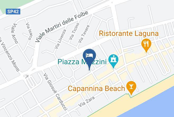 Hotel Azzurro Jesolo Map