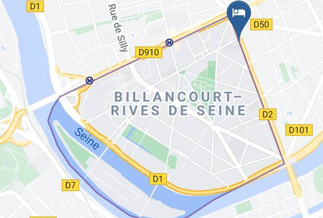 Hauts De Seine - Hotel B Paris Boulogne Maps