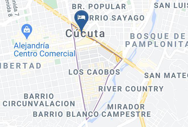 Cucuta - Hotel B`quin Plaza Maps