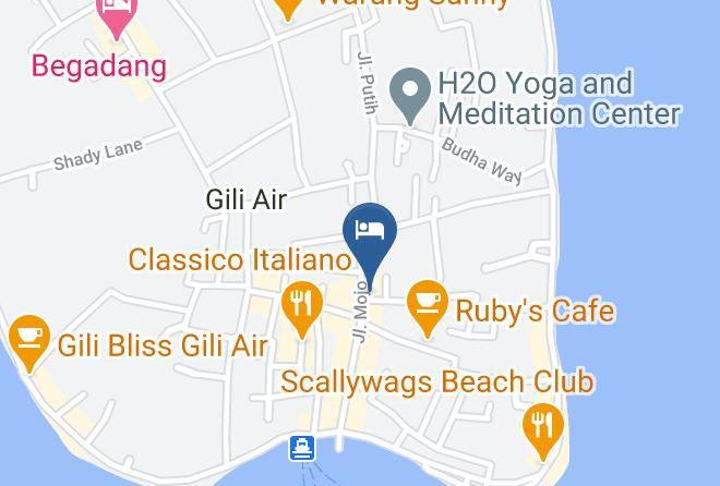 North Lombok Regency - Hotel B52 Gili Air Maps