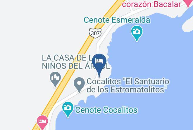 Bacalar - Hotel Bacalove Beach Club Out And About Maps