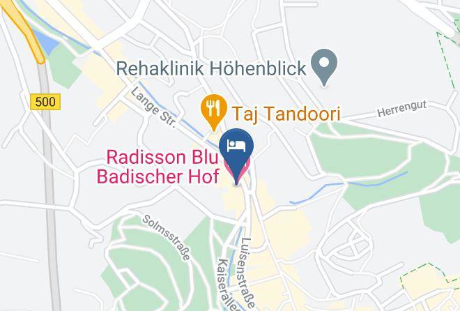 Baden Baden - Radisson Blu Badischer Hof Hotel Maps