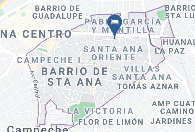 Campeche Barrio Santa Ana - Hotel Bagy Express Maps