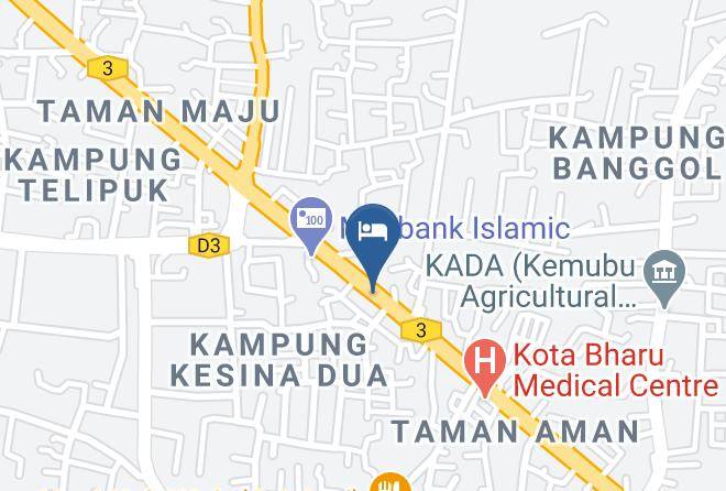 Kota Bharu - Hotel Bajet Gaya Warisan Maps