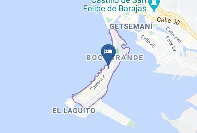 Cartagena De Indias - Hotel Balcones De Bocagrande Maps