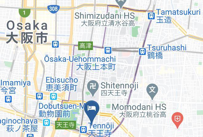 Osaka City Tennoji Ward - Hotel Bali Tower Osaka Tennoji Maps