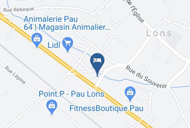Pyrenees Atlantiques - Brit Hotel Pau Lons Maps