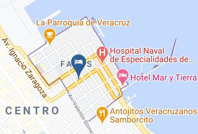 Veracruz Faros - Hotel Baluarte Maps