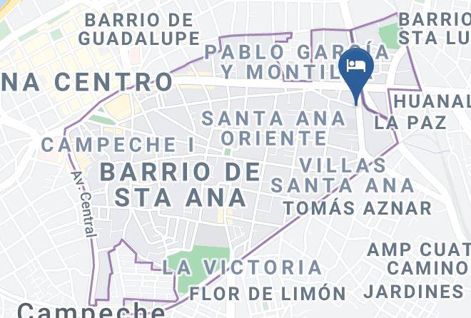 Campeche Barrio Santa Ana - Hotel Bambu Maps