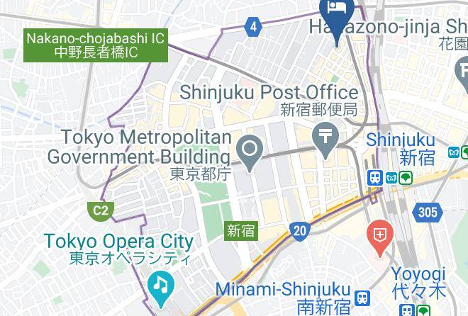 Shinjuku Ward - Hotel Bampky Maps