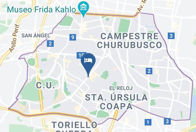 Coyoacan - Hotel Barato Posada Aurorita En Coyoacan Inp Maps