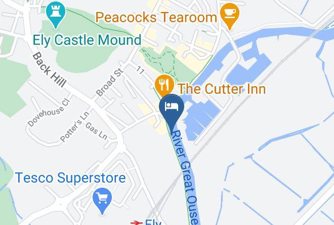 Cambridgeshire - Hotel Barge Waternimf Maps