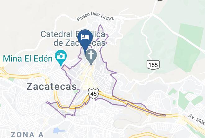 Zacatecas Zacatecas Centro - Hotel Baruk Teleferico Y Mina Maps