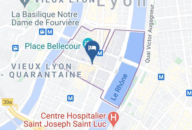 Rhone - Hotel Bayard Bellecour Maps