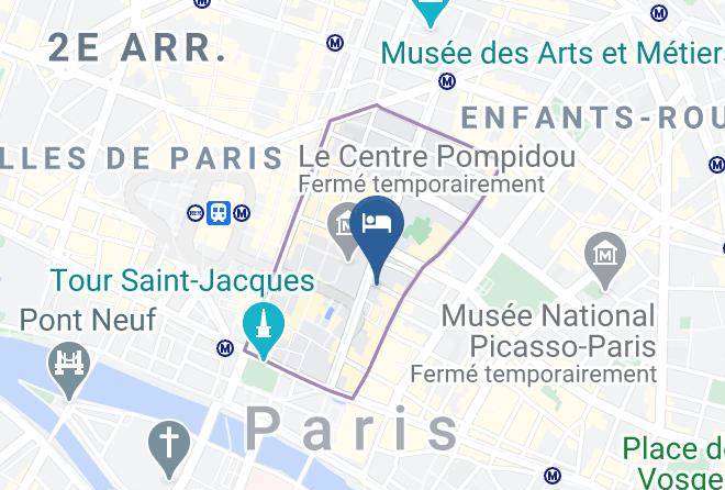 Paris - Hotel Beaubourg Maps