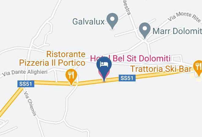 Belluno - Hotel Bel Sit Dolomiti Maps