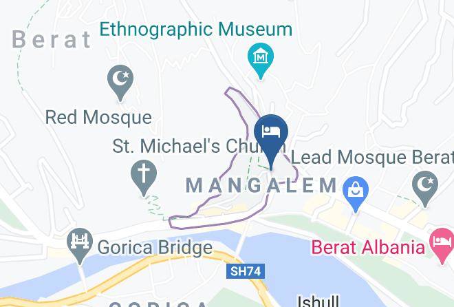 Berat - Hotel Belgrad Mangalem Maps