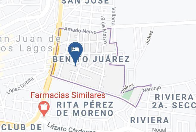 San Juan De Los Lagos - Hotel Bella Agave Maps