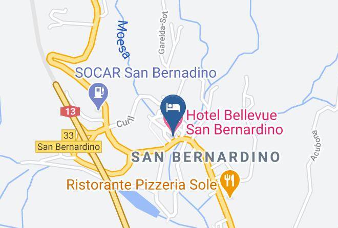 Moesa - Hotel Bellevue San Bernardino Maps