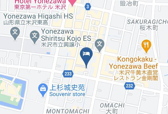 Yonezawa City - Hotel Benex Yonezawa Maps