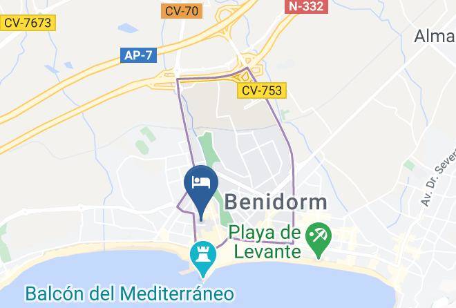 Alicante - Hotel Benidorm City Centre Maps