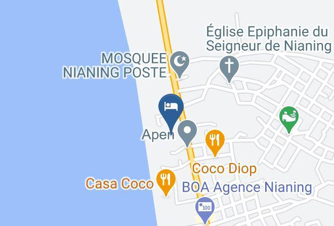 Mbour - Hotel Bentenier Maps