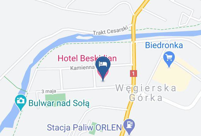 Zywiecki - Hotel Beskidian Maps