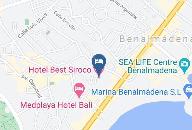 Malaga - Hotel Best Siroco Maps