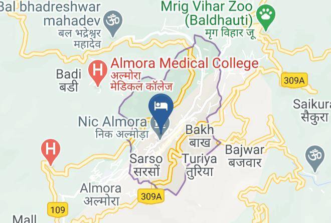 Almora - Hotel Bhagwati Palace Maps