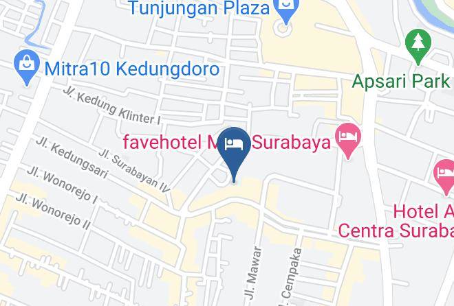 Kota Surabaya - Hotel Bidakara Fancy Tunjungan Maps