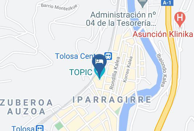 Hotel Bidebide Tolosa Map