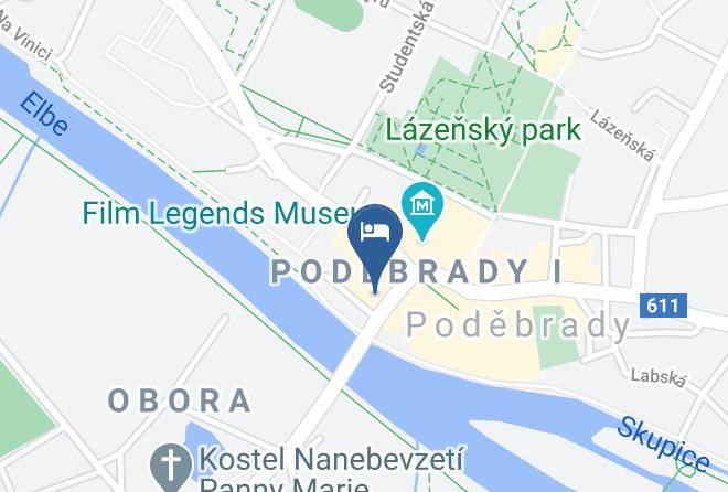 Nymburk - Hotel Bila Ruze Maps