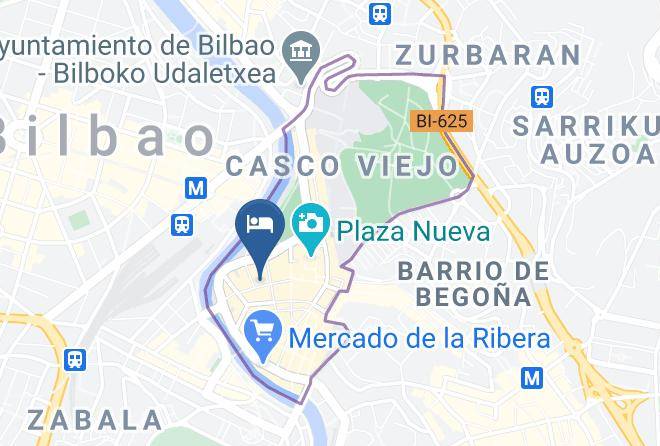 Hotel Bilbao Jardines Map