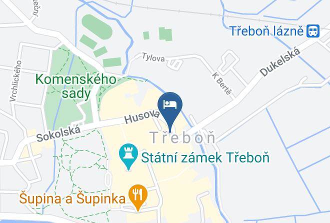 Jindrichuv Hradec - Hotel Bily Konicek Maps