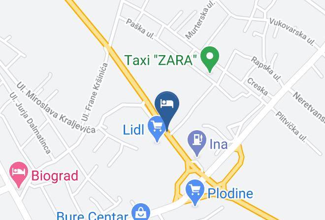 Biograd Na Moru - Hotel Biograd Doo Maps