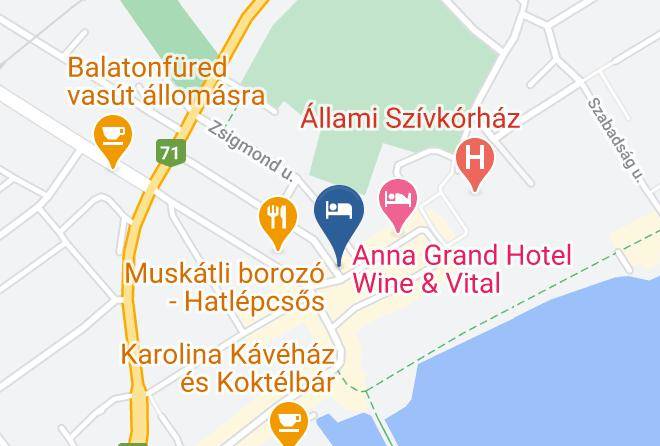 Balatonfured - Hotel Blaha Lujza Maps