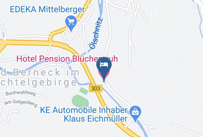Bayreuth - Hotel Pension Bluchersruh Maps