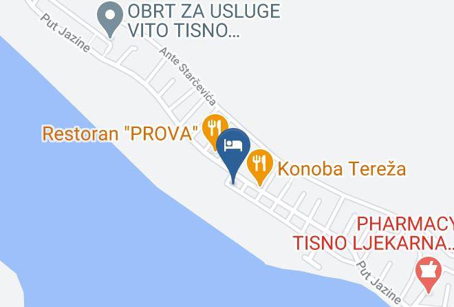 Tijesno - Hotel Blue Lagoon Maps