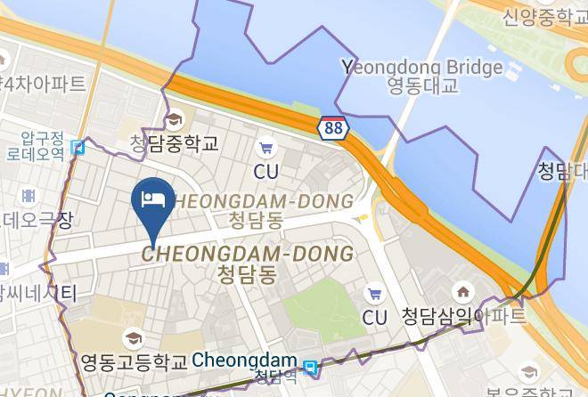 Gangnamgu - Hotel Blue Pearl Seoul Maps