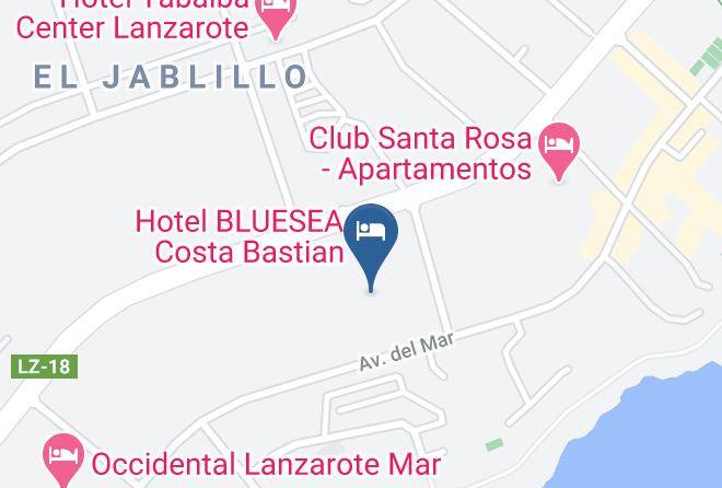 Hotel Blue Sea Costa Bastian Blue Sea Costa Teguise Gardens Map