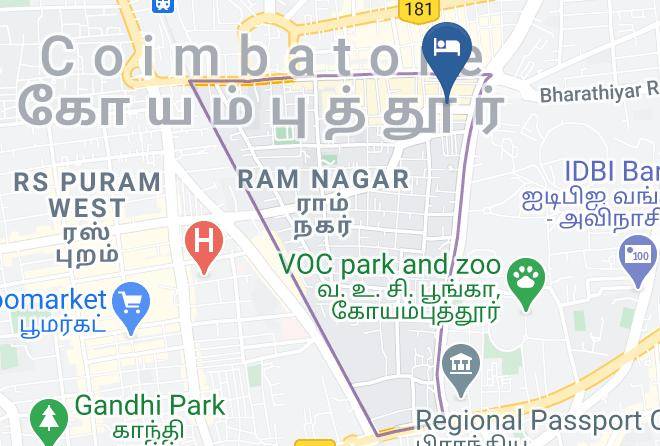 Coimbatore - Hotel Blue Star Maps