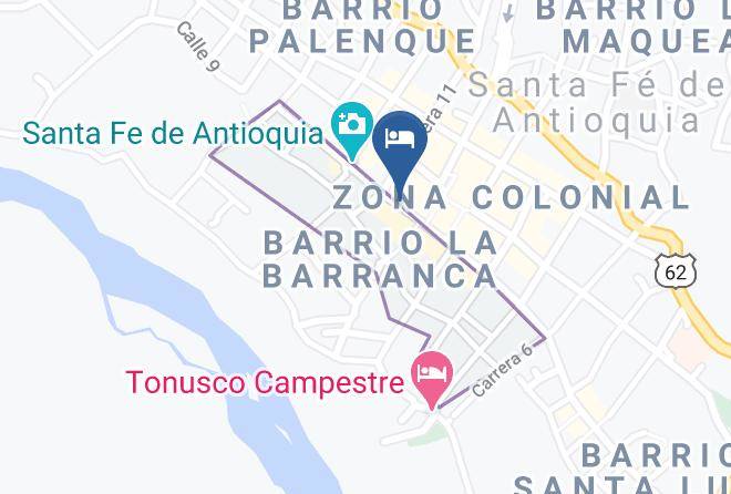 Santa Fe De Antioquia - Hotel Bohemia Maps