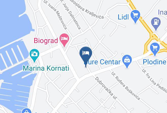 Biograd Na Moru - Hotel Bolero Maps