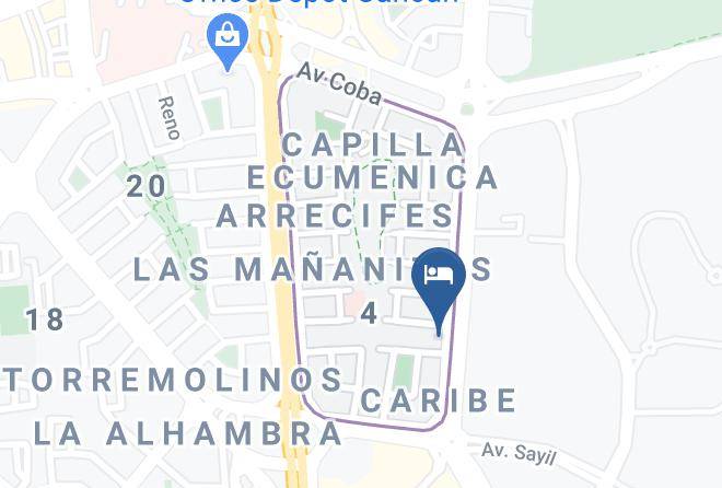 Benito Juarez - Hotel Bonampak Cancun Maps