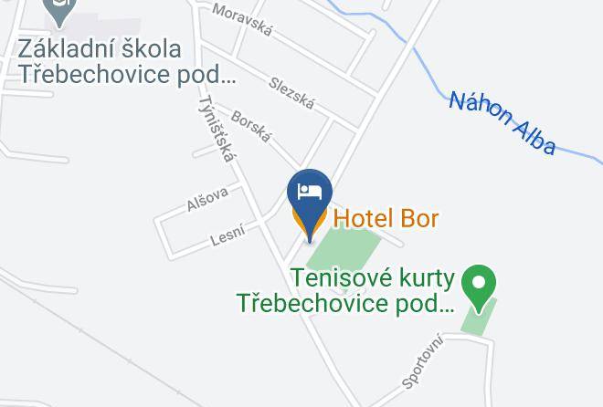 Trebechovice Pod Orebem - Hotel Bor Maps
