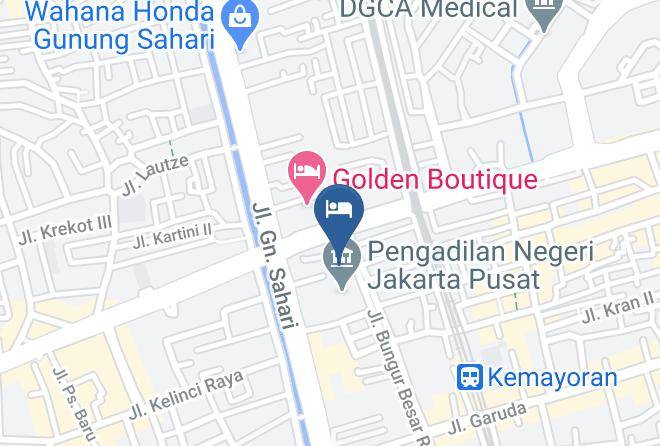 Central Jakarta - Hotel Borobudur Kemayoran Maps